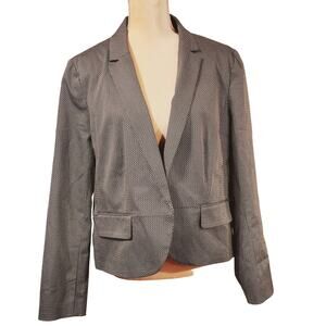 Worthington Women's Black White Circle Diamond Blazer Plus Size 18